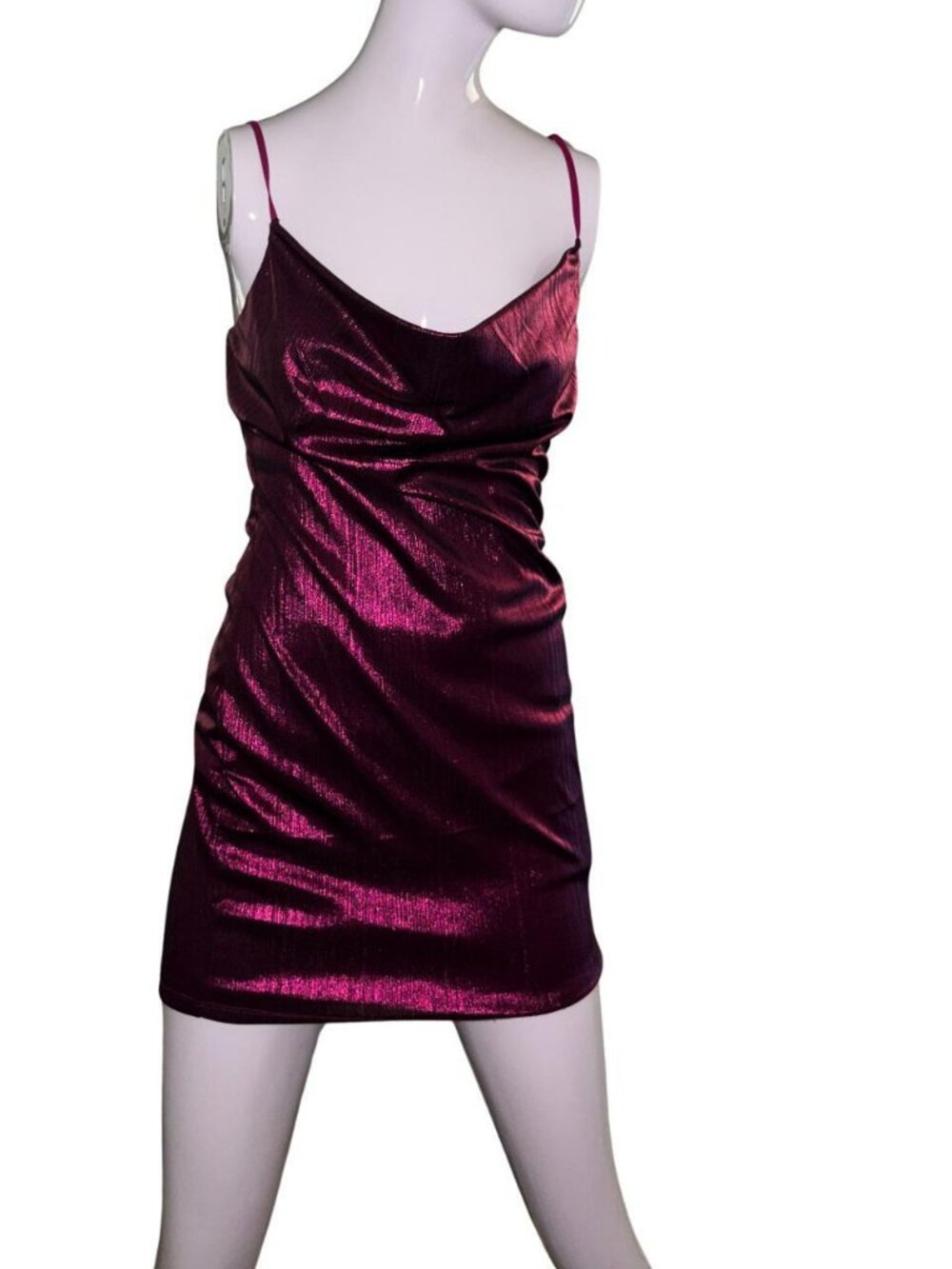 Sincerely Jules Magenta Metallic Bodycon dress